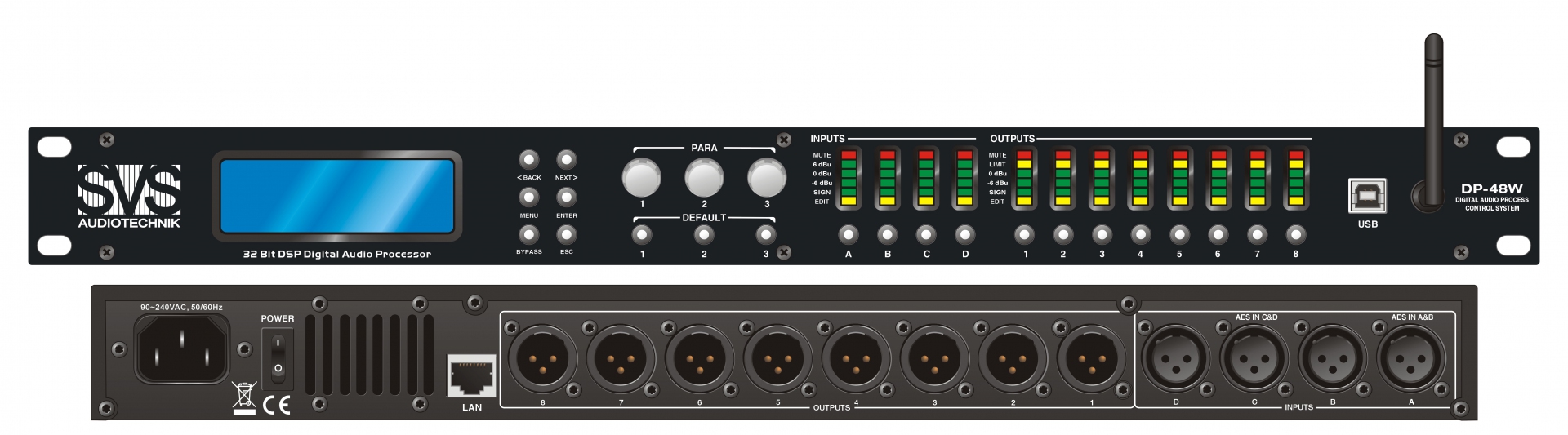 SVS Audiotechnik DP-48W Цифровой процессор: 4 входа 8 выходов в Феодосии