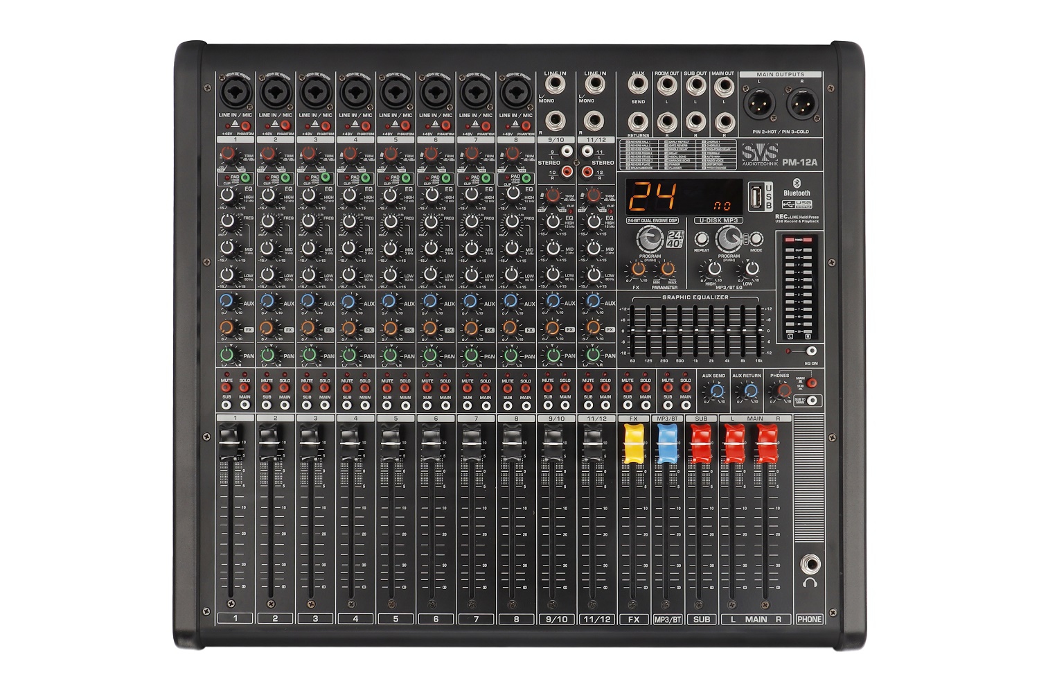 SVS Audiotechnik mixers PM-12A Активный аналоговый микшерный пульт, 12-канальный в Феодосии